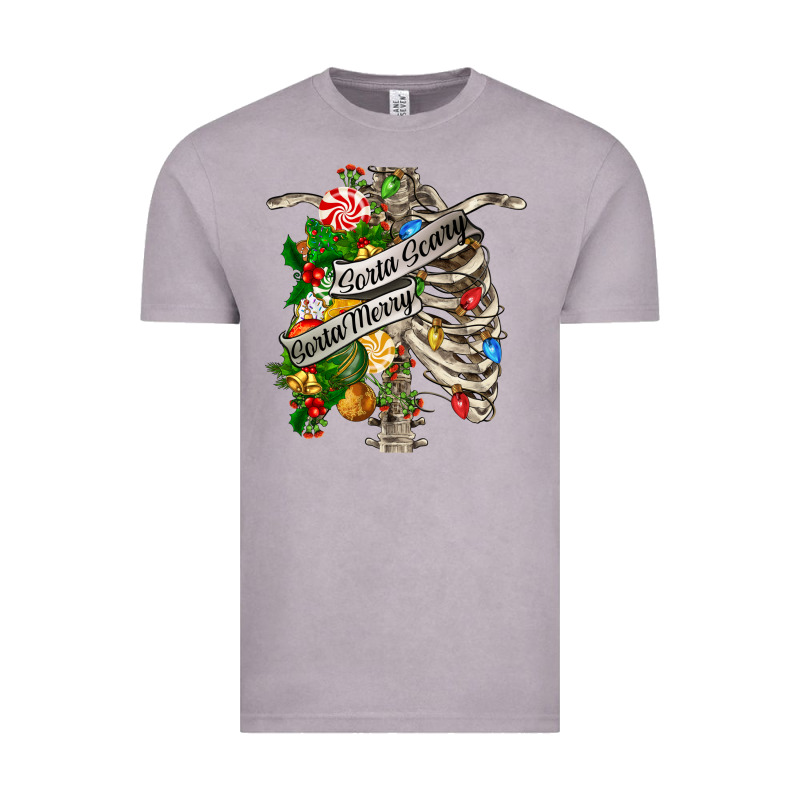 Sorta Merry Sorta Scary Chest Vintage Tee by FaDigitalArtStudio | Teevron