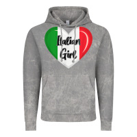 Cloud Rock italy flag for women italian girl Vintage Hoodie - linhVisuals