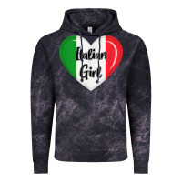 Cloud Black italy flag for women italian girl Vintage Hoodie - linhVisuals