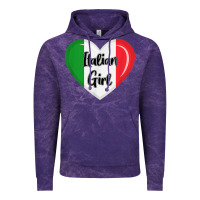 Cloud Purple italy flag for women italian girl Vintage Hoodie - linhVisuals