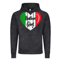 Vintage Black italy flag for women italian girl Vintage Hoodie - linhVisuals