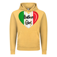 Vintage Mustard italy flag for women italian girl Vintage Hoodie - linhVisuals