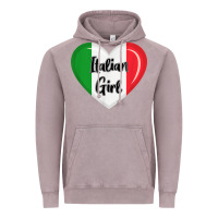 Vintage Zinc italy flag for women italian girl Vintage Hoodie - linhVisuals