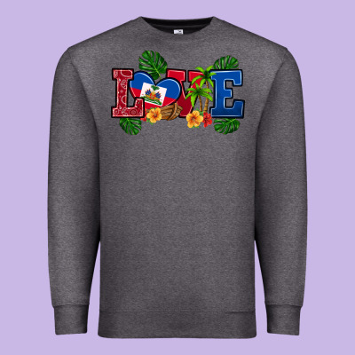 Love Haitian Republic Premium Sweatshirt Designed By Ranaportraitstore