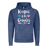 Vintage Denim keeper of the gender reveal tee shirt girl or boy blue pink Vintage Hoodie - linhVisuals