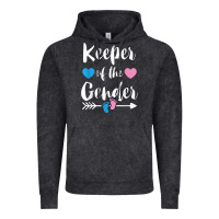 Vintage Black keeper of the gender reveal tee shirt girl or boy blue pink Vintage Hoodie - linhVisuals