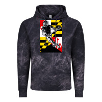 Cloud Black lacrosse player maryland flag lax lacrosse stick retro Vintage Hoodie - linhVisuals