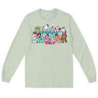 Matcha Happy Easter Bunny Long Sleeve Tee - CowhideDigitalArt