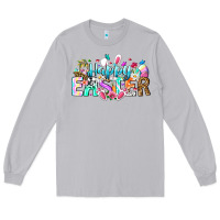 Moon Dust Happy Easter Bunny Long Sleeve Tee - CowhideDigitalArt
