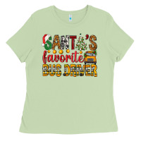 Matcha Santa's Favorite Bus Driver Ladies Tee - BundleAndBundleShop
