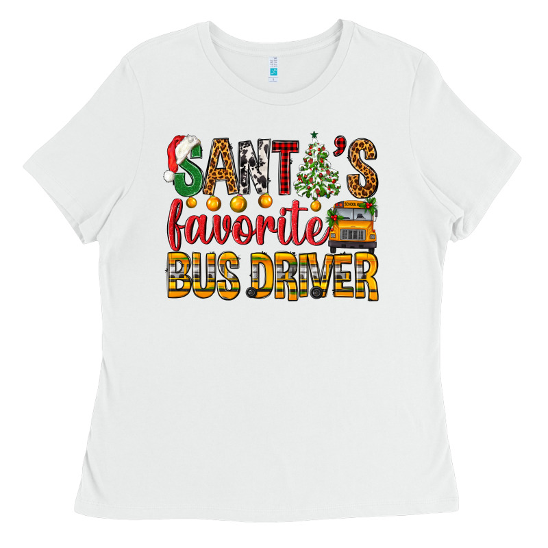 Santa's Favorite Bus Driver Ladies Tee by BundleAndBundleShop | Teevron