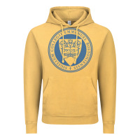 Vintage Mustard Emmanuel College Vintage Hoodie - linhVisuals