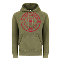Vintage Olive olivet college vectorized Vintage Hoodie - linhVisuals