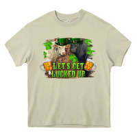Let's Get Lucked Up Charolais And Black Angus Bull Heavy Core Tee | Teevron