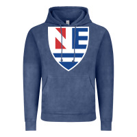 Vintage Denim new england college shield vectorized Vintage Hoodie - linhVisuals