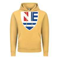 Vintage Mustard new england college shield vectorized Vintage Hoodie - linhVisuals