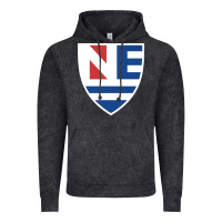 Vintage Black new england college shield vectorized Vintage Hoodie - linhVisuals