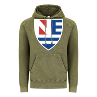 Vintage Olive new england college shield vectorized Vintage Hoodie - linhVisuals