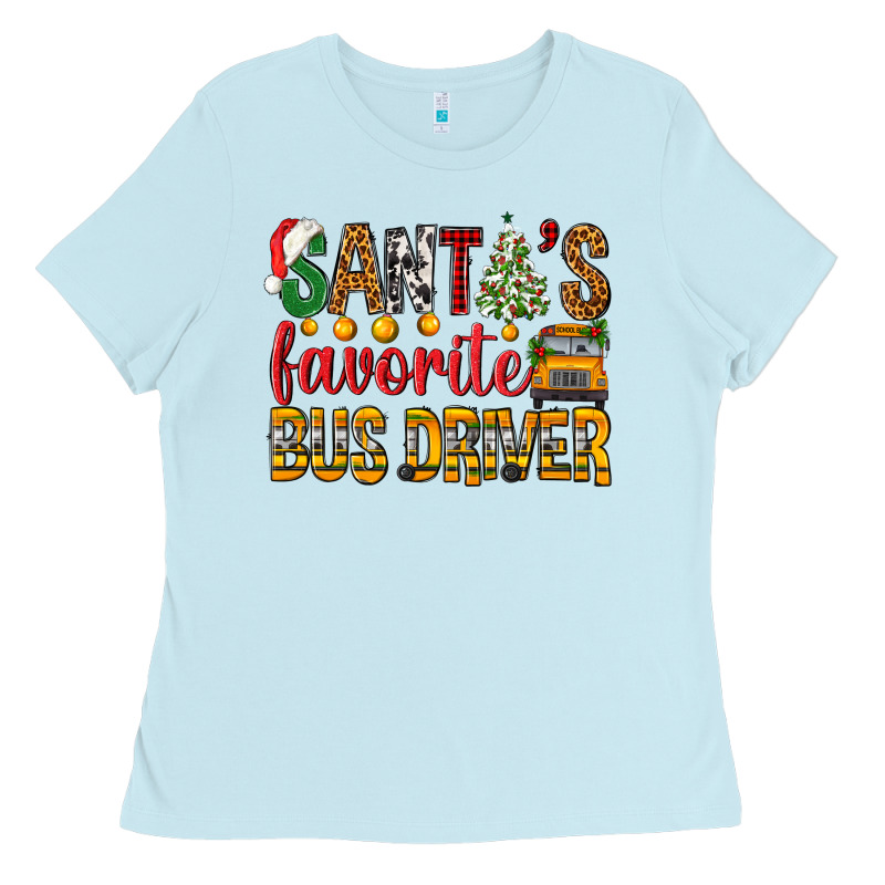 Santa's Favorite Bus Driver Ladies Tee by BundleAndBundleShop | Teevron