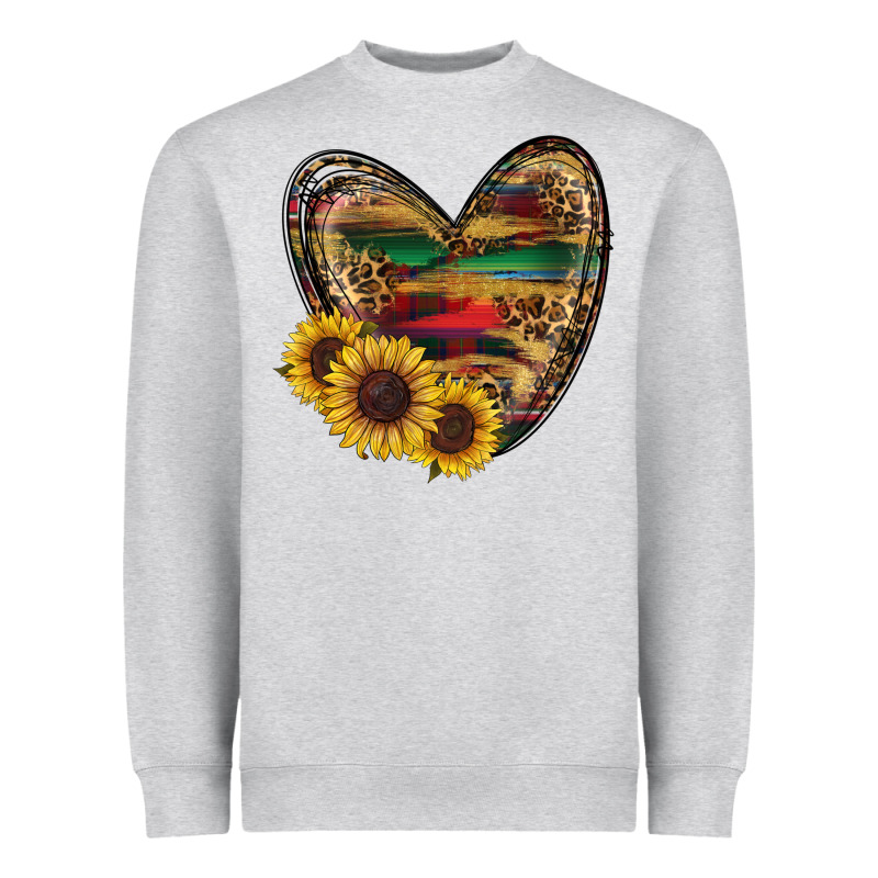 Sunflower Fall Heart Heavyweight Sweatshirt by RanaPortraitStore | Teevron