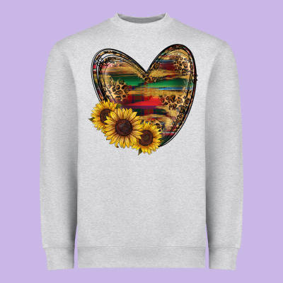Sunflower Fall Heart Heavyweight Sweatshirt Designed By Ranaportraitstore
