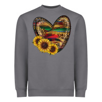Storm Sunflower Fall Heart Heavyweight Sweatshirt - RanaPortraitStore