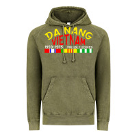 Vintage Olive da nang vietnam war veteran military Vintage Hoodie - linhVisuals