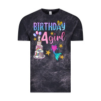 Cloud Black birthday girl 4 Vintage Tee - BundleAndBundleShop