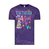 Cloud Purple birthday girl 4 Vintage Tee - BundleAndBundleShop