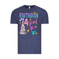 Vintage Denim birthday girl 4 Vintage Tee - BundleAndBundleShop