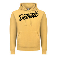 Vintage Mustard DETROIT Vintage Hoodie - linhVisuals