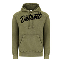 Vintage Olive DETROIT Vintage Hoodie - linhVisuals
