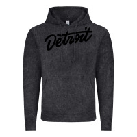 Vintage Black DETROIT Vintage Hoodie - linhVisuals
