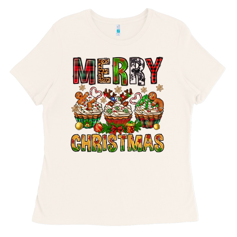 Merry Christmas With Cupcake Bbs Ladies Tee by BundleAndBundleShop | Teevron