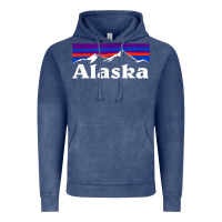 Vintage Denim alaska retro vintage mountains & outdoors wilderness state Vintage Hoodie - linhVisuals