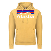 Vintage Mustard alaska retro vintage mountains & outdoors wilderness state Vintage Hoodie - linhVisuals