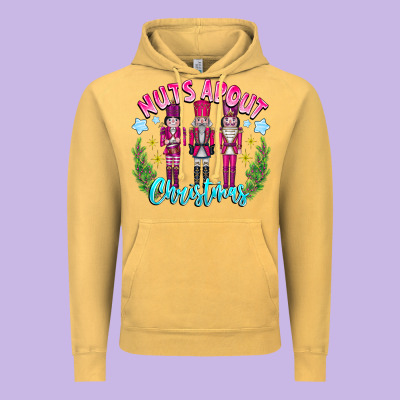 Nuts About Christmas Vintage Hoodie Designed By Cowhidedigitalart