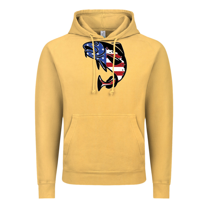 American Cod Fish Design Fishing Lover Fisherman Usa Premium Vintage Hoodie by linhVisuals | Teevron