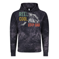 Cloud Black mens reel cool step dad fishing funny fathers day Vintage Hoodie - linhVisuals
