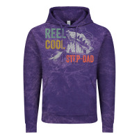 Cloud Purple mens reel cool step dad fishing funny fathers day Vintage Hoodie - linhVisuals