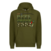 Army Green reel great papa Premium Hoodie - Artiststas