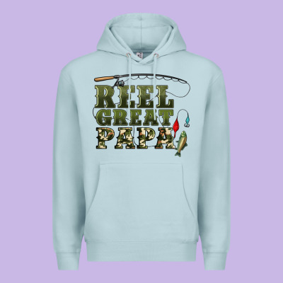 Reel Great Papa Premium Hoodie Designed By Artiststas