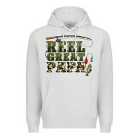 Dove Grey reel great papa Premium Hoodie - Artiststas