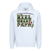 White reel great papa Premium Hoodie - Artiststas