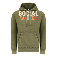 Vintage Olive Social Worker Job Occupation Funny Birthday Vintage Hoodie - linhVisuals
