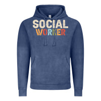 Vintage Denim Social Worker Job Occupation Funny Birthday Vintage Hoodie - linhVisuals