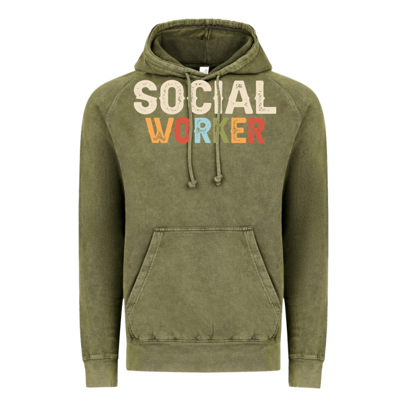Social Worker Job Occupation Funny Birthday Vintage Hoodie by linhVisuals | Teevron