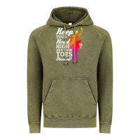 Vintage Olive ballet dancer keep head high toes pointed ballerina teacher Vintage Hoodie - linhVisuals