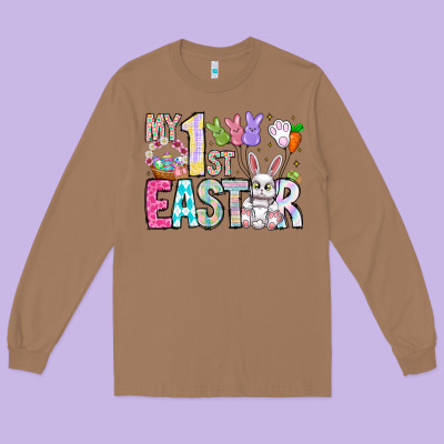 My 1st Easter Long Sleeve Tee Designed By Cowhidedigitalart