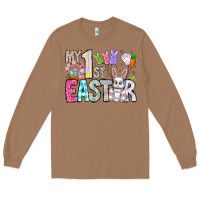 Toasted Coconut My 1st Easter Long Sleeve Tee - CowhideDigitalArt